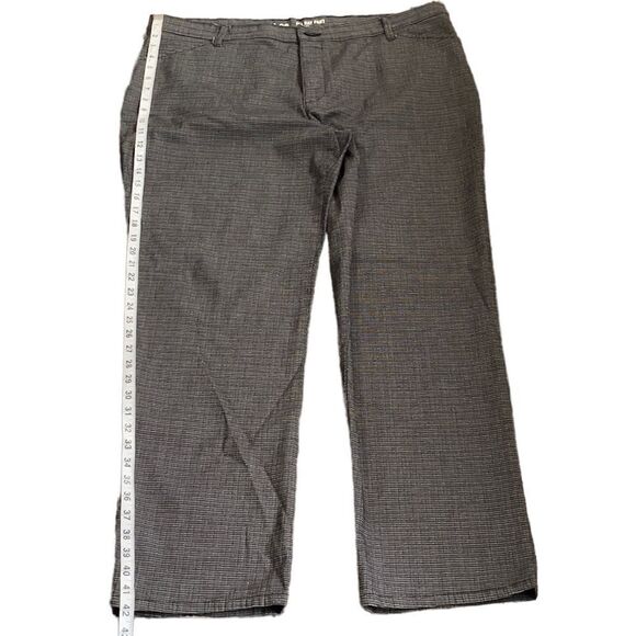 Lee All Day Pant Straight Leg Gray Glenplaid Pants Size 18 Medium - Picture 15 of 16